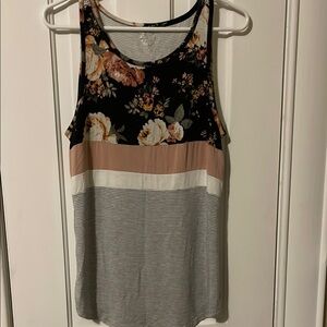 Maurices Floral and Striped Women's Tank Top